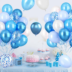 Paready blue balloons set for weddings with coordinated colors