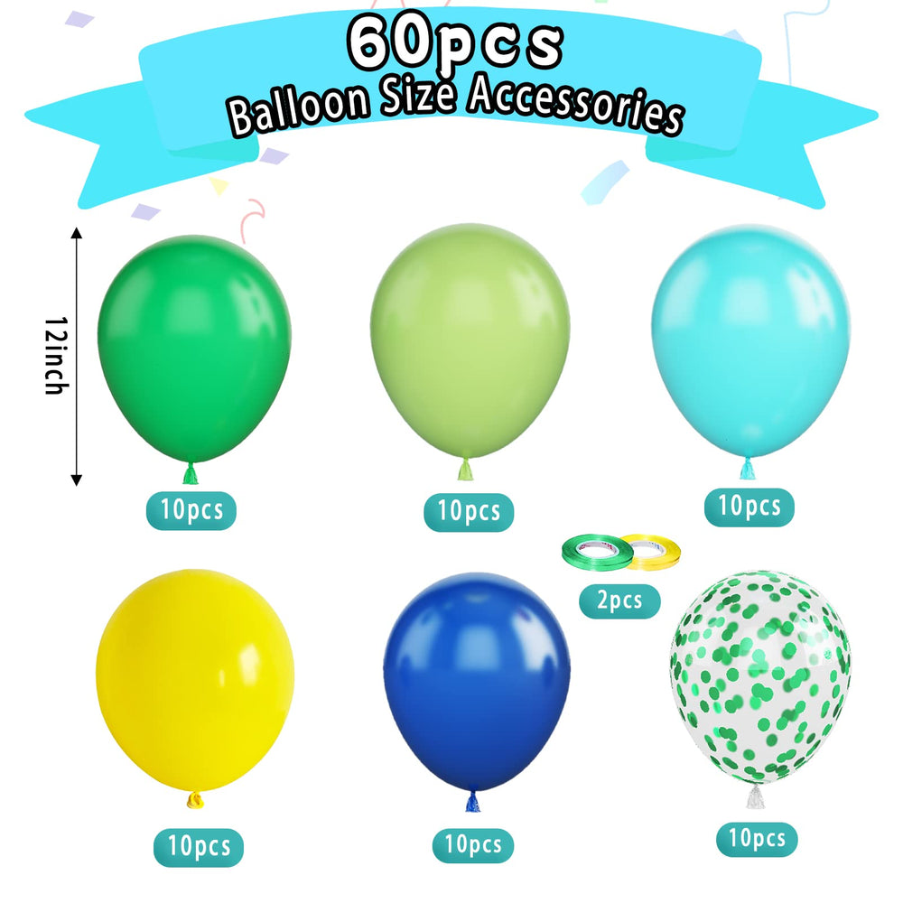 Paready green confetti balloons add festive texture for memorable parties