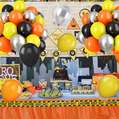 Paready construction themed balloons for themed events