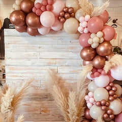 Paready rose gold confetti balloons for festive photo moments