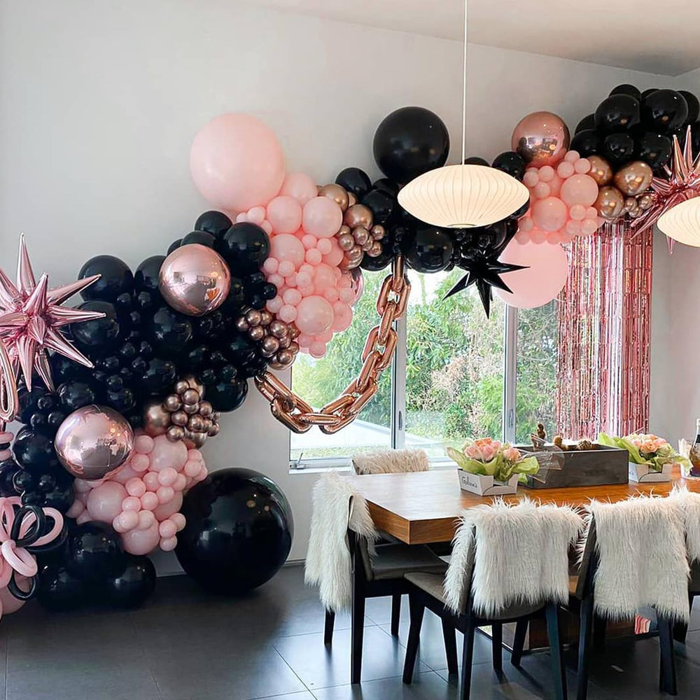 Paready rose-gold metallic balloons for elegant events and long-lasting decor