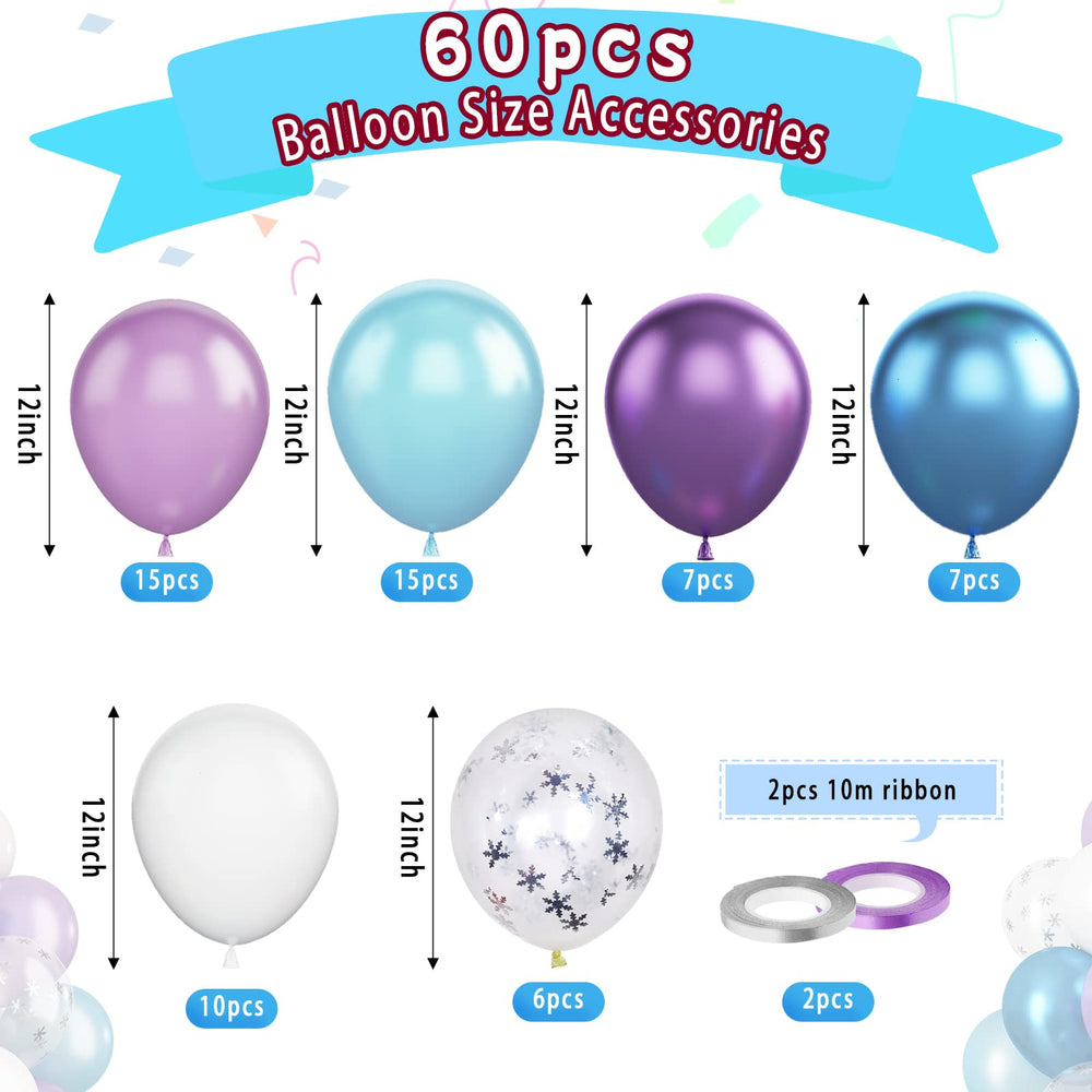 Paready snowflake confetti balloons add delicate sparkle to winter celebrations.