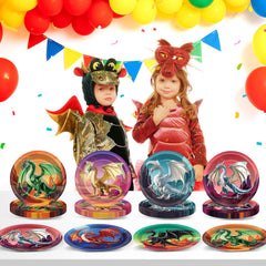 Pargreeff dragon-themed plates provide safe, convenient dining for little guests.