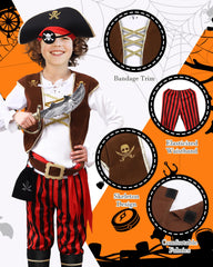 PARTTELY pirate bandanna keeps hair in place during role-play adventures.