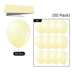 PartyWoo wedding decor yellow balloons provide cheerful accents for arches and tables