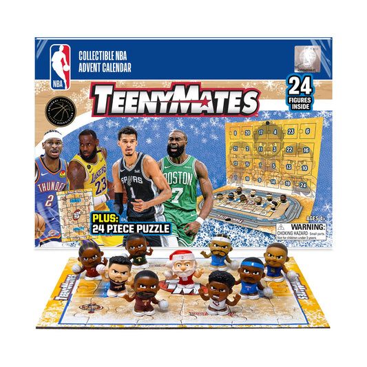 Party Animal NBA TeenyMates Advent Calendar coverβfestive packaging for fans.