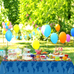 Party Greeting disposable tablecover protects surfaces and allows easy cleanup