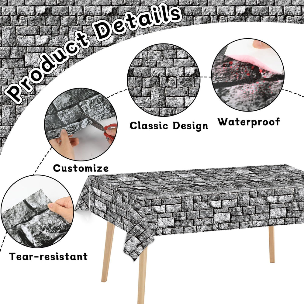 Party Greeting waterproof oil-repellent tablecloth protects surfaces during feasts.