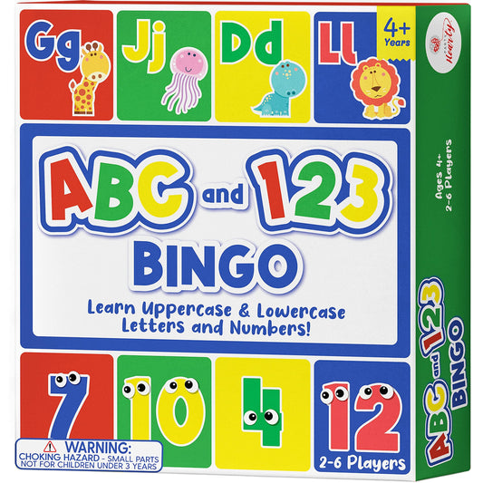 Party Hearty alphabet-number bingo boards for engaging literacy and numeracy practice.