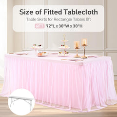 Party Talk ruffle tutu design adds romantic texture to tables.