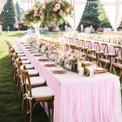 Party Talk ready-to-use 6ft decor instantly elevates reception tables.