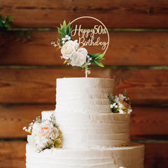 Party to Be Happy 3D roses topper adds graceful height to 6-8 inch cakes.