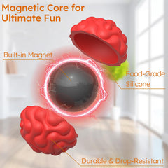 Party Tonight central magnet silicone ball with textured surface for varied sensory workouts