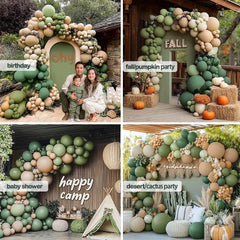Balloon strip tape and glue dots help keep garlands neat