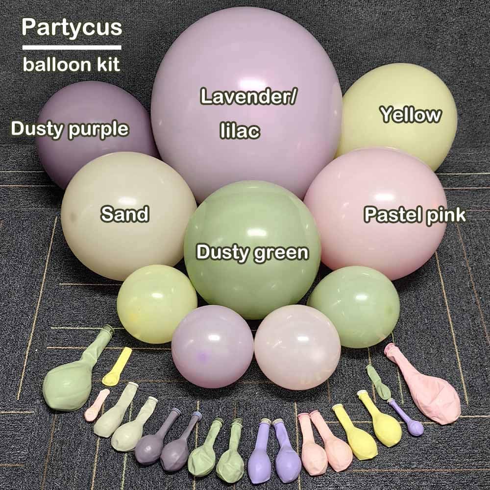 Partycus lavender yellow green balloon bundle ready for DIY arch