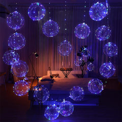 PartyFun4u 3m LED strip wrapped around balloon centerpiece.