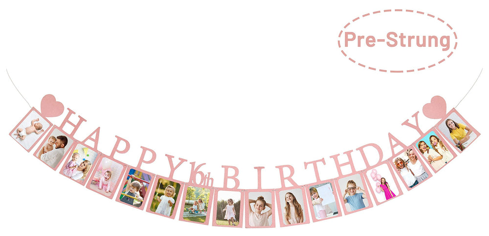 PartyHooman Sweet 16 banner enhances bedroom party decor.
