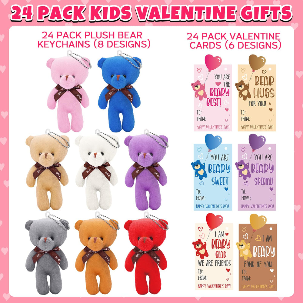 Partylamb soft cotton bear keychain feels gentle and kid-safe