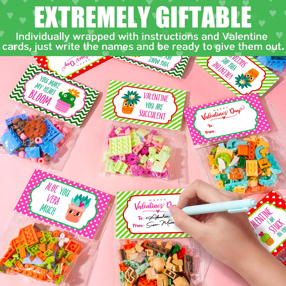 Partylamb Valentines succulents blocks promote hands-on creativity for kids.