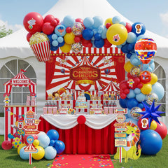 PartyMigo Carnival Kit yellow balloons brighten outdoor celebrations.