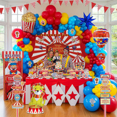 PartyMigo Carnival Kit foil starbursts add festive sparkle.