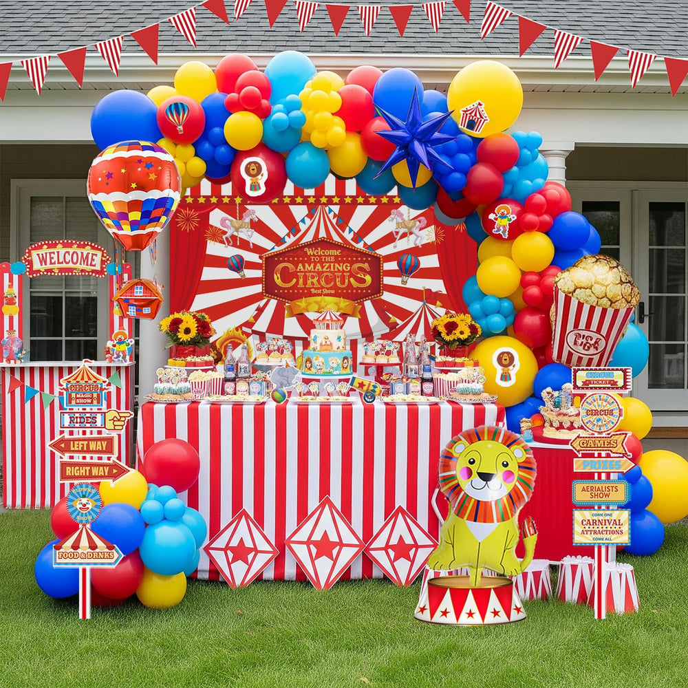 PartyMigo Carnival Kit signposts guide guests to zones.