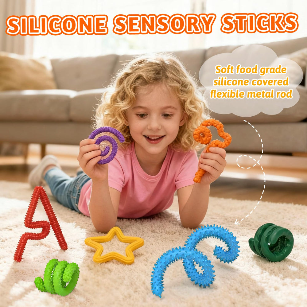 Party Tonight fidget sticks rotate and bend, supporting quiet concentration in classrooms.