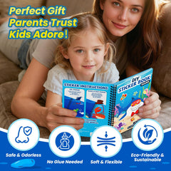 PARTYWIND educational sticker play boosts color recognition and fine motor skills.