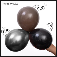 PartyWoo 12-inch matte black balloon great for layered displays.