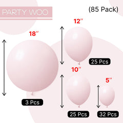 PartyWoo air-fill pale pink balloons stay full up to 72 hours for long-lasting decor