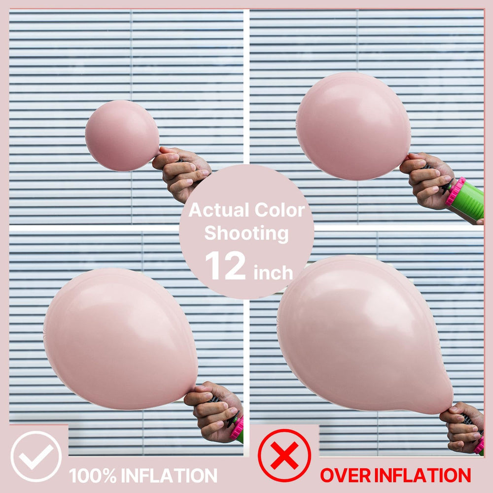 PartyWoo air-filled dusty pink balloons stay up to 72 hours for event-ready decor
