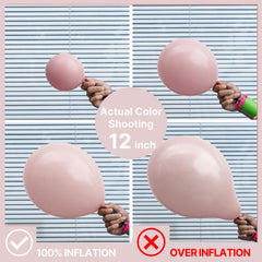 PartyWoo air-filled dusty pink balloons stay up to 72 hours for event-ready decor