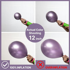 PartyWoo arch garland idea using metallic purple balloons for a stunning centerpiece