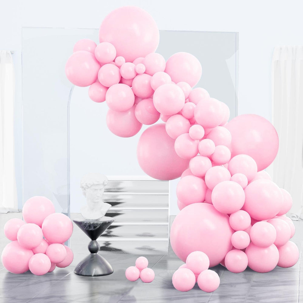PartyWoo Baby Pink 18in balloons ready for arch decoration and long-lasting display.