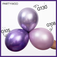 PartyWoo baby shower purple balloons create a playful, joyful ambiance.