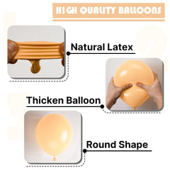 PartyWoo balloon arch backdrop ideas using the 50 piece nude pack.
