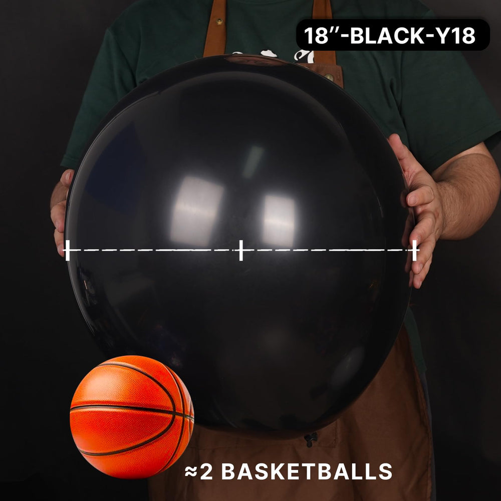 PartyWoo black balloons create a dramatic arch decor for celebrations.