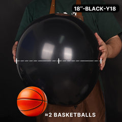 PartyWoo black balloons create a dramatic arch decor for celebrations.