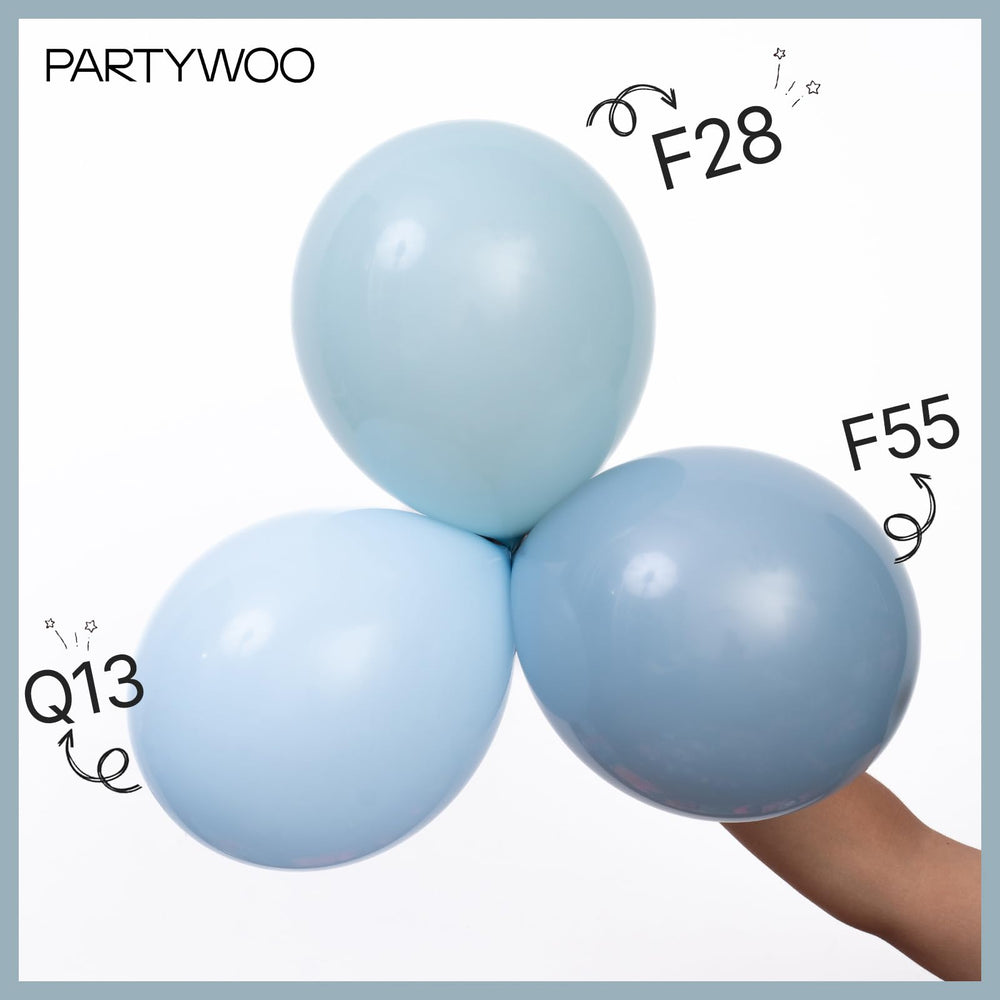 PartyWoo balloon arch kit dusty blue garland for stunning backdrops