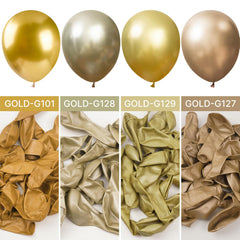 PartyWoo gold balloon arch kit helps craft a full celebration backdrop