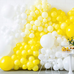 PartyWoo yellow balloon arch kit creates coordinated party decor.