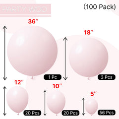 PartyWoo Balloon Arch Setup with pale pink balloons for show-stopping entrances.