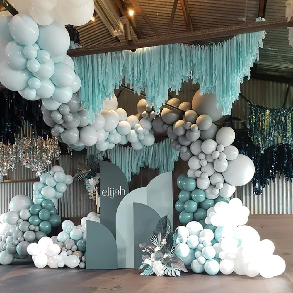 PartyWoo balloon decor strip kit to simplify garland building.