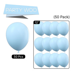 PartyWoo pastel blue balloons for seasonal decor and photo moments