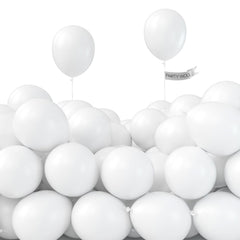 PartyWoo 5 inch matte white balloons ideal for elegant weddings and garlands