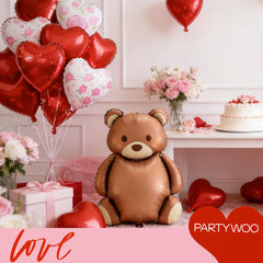 PartyWoo bear foil balloon adds a cute focal point to party setups.