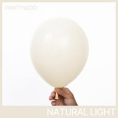 PartyWoo beige balloons 12-inch, versatile for arches and garlands.