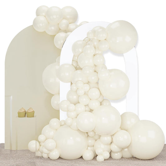 PartyWoo beige balloons 18-inch, bold centerpiece accents for celebrations.