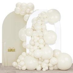 PartyWoo beige balloons 18-inch, bold centerpiece accents for celebrations.