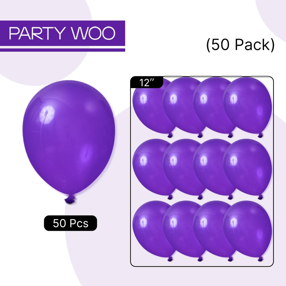 PartyWoo dark purple balloons add a rich touch to events like birthdays and weddings.